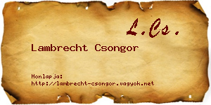 Lambrecht Csongor névjegykártya